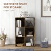 HOMCOM 6-Cube Bookshelf, Modern Freestanding 3-Tier Bookcase, Display Shelving Unit for Living Room, Bedroom, Home Office, Study