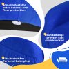 HOMCOM Children's Armchairs Kids Toddler Sofa Chair 2 In 1 Sofa Bed Folding Couch Soft Flannel Sponge Playroom Bedroom Living Room Blue