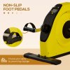 SPORTNOW Mini Exercise Bike, Portable Pedal Exerciser, Under Desk Bike with LCD Display for Legs and Arms, Rehabilitation, Therapy Home Office Workout, Yellow