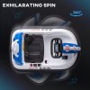 HOMCOM Kids Bumper Car 360° Rotation Spin Waltzer Car 6V Electric Ride On Car with 2 Speeds, Music, Lights for 18-48 Months - White