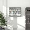 HOMCOM 5-Tier Wall Mounted Display Cabinet, Display Case with 4 Adjustable Shelves, Glass Doors for Home Office Ornaments 60x80cm, Grey Wood Grain