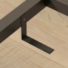 HOMCOM Extendable Dining Table Rectangular Wood Effect Tabletop for 4-6 People with Steel Frame & Hidden Leaves for Kitchen, Dining Room, Living Room