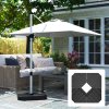 Outsunny Umbrella Weights for Cantilever Parasols, Set of 4 Heavy Duty Parasol Base Stand Weights, 80kg Sand or 60kg Water Filled, Black