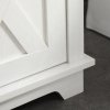 kleankin Bathroom Sink Cabinet, Under Sink Storage Cabinet with Double Doors and Shelves, White