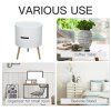 HOMCOM 3-Tier Coffee Table, Round End Table with 2 Hidden Compartments and Detachable Tray, Side Table with Storage for Living Room