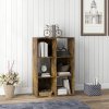 HOMCOM 6-Cube Bookshelf, Modern Freestanding 3-Tier Bookcase, Display Shelving Unit for Living Room, Bedroom, Home Office, Study