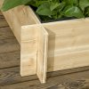 Outsunny 3 Tier Planters with Trellis for Vine Climbing, Wooden Raised Beds for Garden Patio, Outdoor Planter Box for Vegetables, Flowers, Herbs, Natural Tone