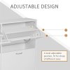 HOMCOM Wooden Modern Design 4 Drawer Shoes Cabinet Pull Down Shelf Storage Organiser