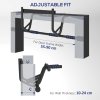 SPORTNOW Pull Up Bar Doorway with Non-Slip Multi Grips, Door Frame Chin Up Bar, Push up Stand with Anti-Fall Slot for Home Gym Upper Body Workout, Black