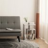HOMCOM Side Table, 3 Tier End Table with Open Storage Shelves for Living Room, Bedroom