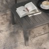 Outsunny Aluminium Outdoor Coffee Table, Rectangular Patio Side Table with Slat Tabletop for Indoor, Garden, Balcony, 100cm x 60 cm, Brown