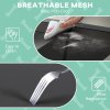 PawHut Cooling Raised Dog Bed, Elevated Pet Bed with Breathable Mesh, UV Protection Canopy, Foot Pads, for Indoor Outdoor, Large Dogs, 106 x 76 x 94cm - Light Grey