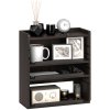 HOMCOM 4-Tier Desk Organiser, Multifunctional Assembled Desktop Organiser with Adjustable Shelves and Cable Management for Stationery, Office Supplies, Paper, Dark Brown