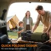 Outsunny Folding Garden Trolley, Cargo Traile on Wheels, Collapsible Camping Trolley, Outdoor Utility Wagon with Steel Frame and Oxford Fabric, Green