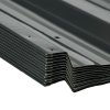 Outsunny Corrugated Roofing Sheets, Pack of 12, Galvanised Metal Roofing Sheets for Greenhouse, Garage, Storage Shed, Carport, 129 x 45cm, Dark Grey