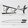 SPORTNOW Doorway Pull-Up Bar, No-Drilling Chin-Up Bar, Push-Up Stand with Resistance Bands, Padded Handles for Home Gym Exercise, Blue