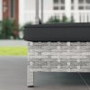 PawHut Rattan Dog House, Extendable Outdoor Wicker Dog Bed w/ Water-Resistant Roof, Removable Cushion, for Small and Medium Dogs - Charcoal Grey