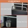Outsunny 4 Burner Gas BBQ, Outdoor Grill, Portable Barbecue Trolley with Warming Rack, Side Shelves, Storage Cabinet, Thermometer, Carbon Steel, Black