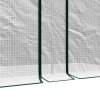 Outsunny Walk-In Greenhouse with Zipped Roll Up Doors, Small Tomato Greenhouse with Plastic Cover and Arched Top for Flowers, Vegetables and Herbs, 200 x 100 x 178cm, White