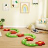AIYAPLAY 13 PCS Kids Balance Beam, Stepping Stones Set with Non-slip Textured Surface & Bottom, Outdoor Indoor Sensory Toys, Obstacle Course for Toddlers Ages 3-8, Green