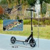 AIYAPLAY Kids Scooter, Foldable Kick Scooter with Adjustable Handlebar, 200mm Big Wheel, Rear Fender Brake, Gift for Ages 6-12 Years, Boys and Girls, Black