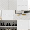 HOMCOM Shoe Cabinet, 12 Pairs Shoe Storage Cabinet with 2 Chevron Doors, Adjustable Shelf, Open Shelf and 6 Vents for Entryway, Hallway, White