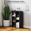 HOMCOM 2 Tier Bookshelf, Modern Cube Bookcase with 5 Open Storage Compartments, Freestanding Display Storage Unit for Living Room, Bedroom, Study