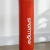 SPORTNOW 140-205cm Inflatable Boxing Bag with Reaction Bar Challenge, Freestanding Punching Bag Training Equipment, with Suction Cups, Speed Punching Bag, MMA Equipment, Red