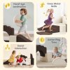 AIYAPLAY Kids Soft Play Set, 7 Piece Foam Climbing Blocks with Detachable Cover, Baby Indoor Climb and Crawl Foam Play Set for Toddlers, Preschoolers, Brown