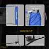 SPORTNOW 4m Badminton Net, Foldable Height Adjustable Outdoor Sports Net with Carry Bag, for Tennis, Badminton, Pickleball, Volleyball, Black and Blue