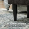 HOMCOM 47L Storage Ottoman, End of Bed Bench with Wooden Legs, Fabric Footstool for Living Room, Bedroom, 95 x 38 x 45cm