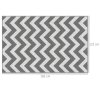 Outsunny 121 x 182 cm(4x6ft) Outdoor Rug Reversible Mat Plastic Straw Rug Portable RV Camping Mat for Garden Deck Picnic Indoor, Light Grey & White