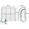 Outsunny Walk-In Greenhouse with Zipped Roll Up Doors, Lean-to Small Greenhouse with Plastic Cover and Sloping Top for Flowers, Vegetables and Herbs, 214cm x 118cm x 212cm, Clear