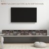 HOMCOM 204 CD Media Display Shelf Unit Set of 2 Blu-Ray Tower Rack w/ Adjustable Shelves Bookcase Storage Organiser, Mocha Wood Effect