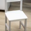 HOMCOM Kids Desk And Chair Set 2 PCs Childrens Table And Chair Set Multi Use Toddler Furniture with Whiteboard, Storage - Grey