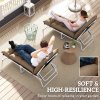 Outsunny Sun Lounger Cushions Only, 190x56x10cm Garden Lounge Chair Cushions Set of 2, UPF20+ 220gsm Fabric, Thick Sunbed Replacement Pads with 6 Ties, Khaki