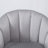 HOMCOM Velvet Armchair, Modern Accent Chair, Upholstered Tub Chair with Solid Wood Legs and Seat Cushion for Living Room, Grey