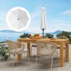Outsunny 3 m Replacement Parasol Canopy with Top Vent, UPF 50+ Garden Parasol Replacement Canopy, 8 Rib Parasol Cover Replacement Fits Various Frames