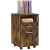 Vinsetto Mobile File Cabinet Lockable Storage Unit Cupboard for A4 Letter Home Filing Furniture for Office, Bedroom and Living Room, 39x40x65cm, Rustic Brown