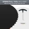 SPORTNOW Trampoline Replacement Mat with Eight Rows of Stitching, Spring Pull Tool, 54 V-Hooks, for 10ft Trampoline, Using 14cm Springs, Trampoline Jumping Mat, Black