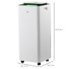 HOMCOM 16L/Day 3500mL Portable Quiet Dehumidifier with Air Purifier Filter, 24H Timer, 5 Modes, Electric Moisture Air Dehumidifier for Home Laundry Basement, White