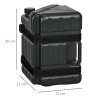 Outsunny 4PCs Gazebo Weights for Pop up Canopy Tent, HDPE Water or Sand Filled Weights for Gazebo Legs, with Built-in Handles and Secure Straps, 52KG