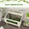 PawHut 111L Reptile Vivarium Terrarium with Tempered Glass Windows, Openable Top for Snake Lizards, Horned Frogs, Chameleons, Hamsters, Gerbils, 80 x 50 x 60cm