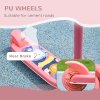 AIYAPLAY Kids Scooter, 3 Wheel Scooter for Toddlers Ages 2-6, with 3-level Adjustable Height, LED Light, TPE Handlebar, Kick Scooter for Boys and Girls, Pink