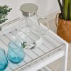 HOMCOM 3-Tier Home Trolley Kitchen Storage Cart w/ Steel Bars 4 Universal Wheels Rolling Unit Organiser Living Room White