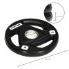 SPORTNOW 2 x 5kg Weight Plates, Tri-Grip Rubber Coated Barbell Weights Set w/ 2