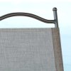 Outsunny Folding Chairs Set of 2, Garden Chair with Armrest, Breathable Mesh Fabric Seat, Camping Sports Chairs for Adults, Mixed Brown