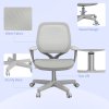 Vinsetto Office Chair, Breathable Mesh Swivel Desk Chair with Adjustable Height and  360 Degree Swivel Security Wheels for Home Office, Study, Grey