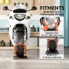HOMCOM Motorcycle Wheel Chock, 816.5 kg Capacity Heavy Duty Steel Motorcycle Front Wheel Chock Holder with 3 Height Adjustable Holes, Fits 381-533.4 mm Wheels, Orange