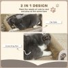 PawHut 2-in-1 Cat Scratcher, Cat Scratching Board with Organic Catnip, Cardboard Lounge for Indoor Cats, 29.5 x 56 x 26cm, Brown
